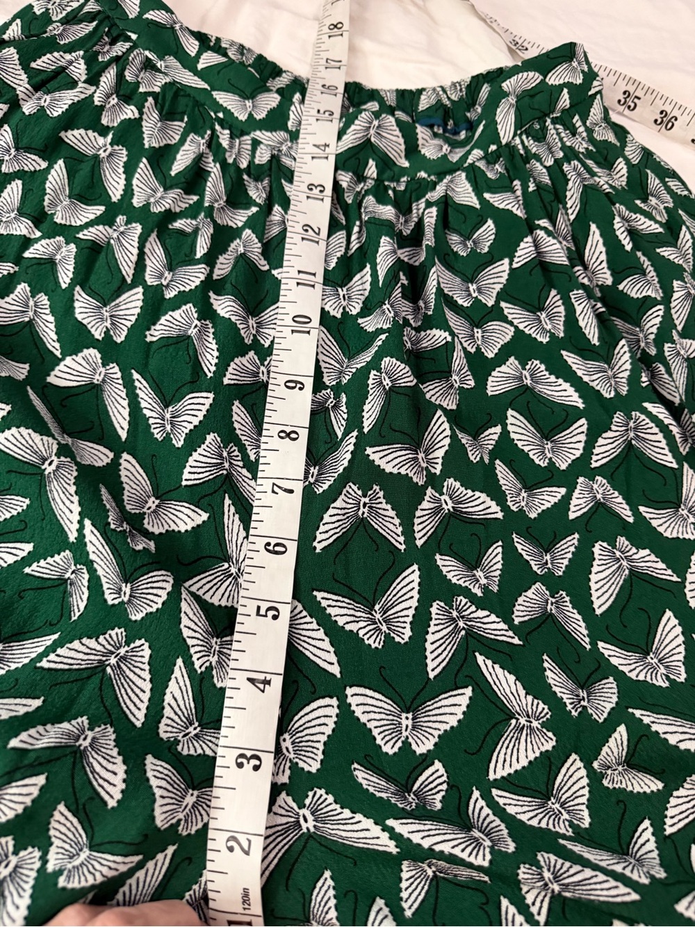 ANTHROPOLOGIE MAEVE Acker Wide-Leg Pants Green Butterflies S - Picture 12 of 16